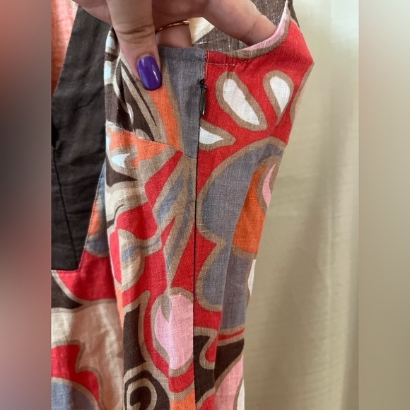 ⚫️ BOGO Promod Sleeveless Dress Bold Patterns lightweight summer size medium - Picture 6 of 7